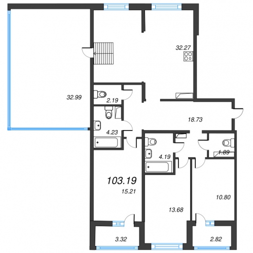3-комн квартира Санкт-Петербург г., Белоостровская ул.,  к. 9