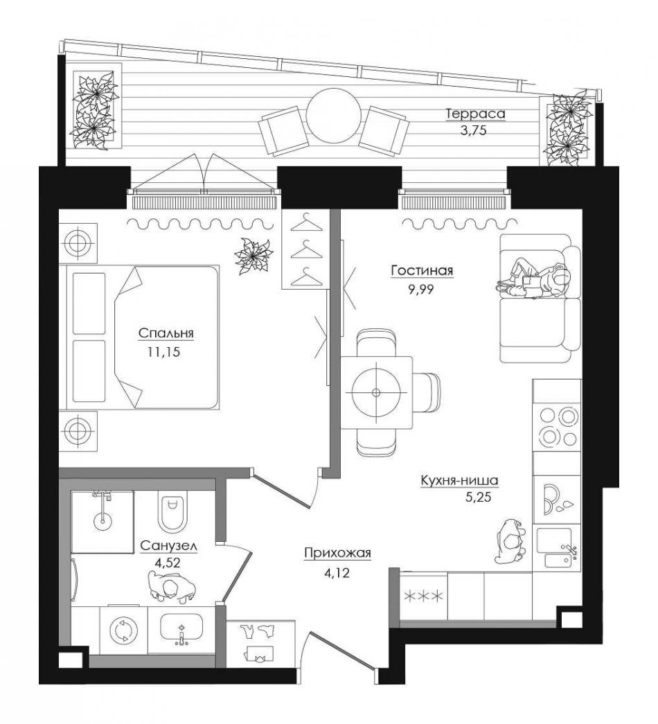 Продажа 1-комн квартиры в новостройке Дмитровское шоссе, вл. 87