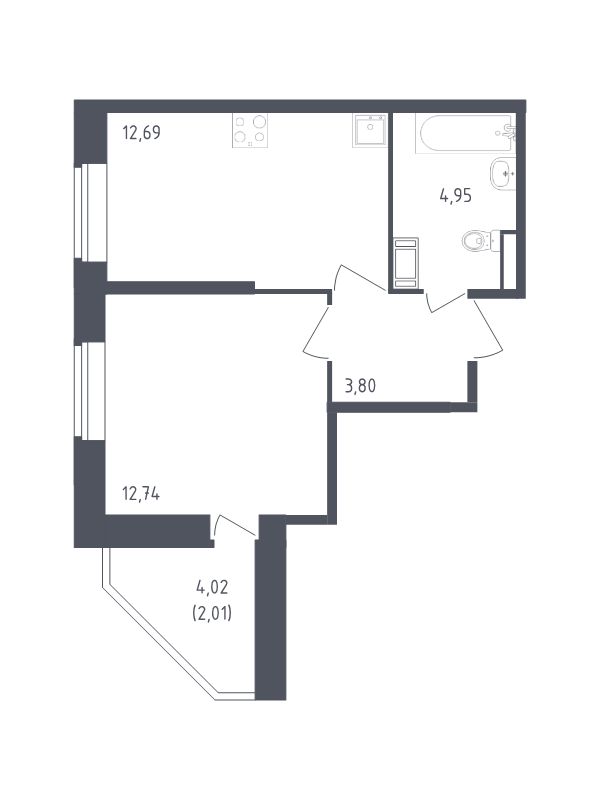 Продажа 1-комн квартиры в новостройке Санкт-Петербург г., Славянская ул.,  к. 39