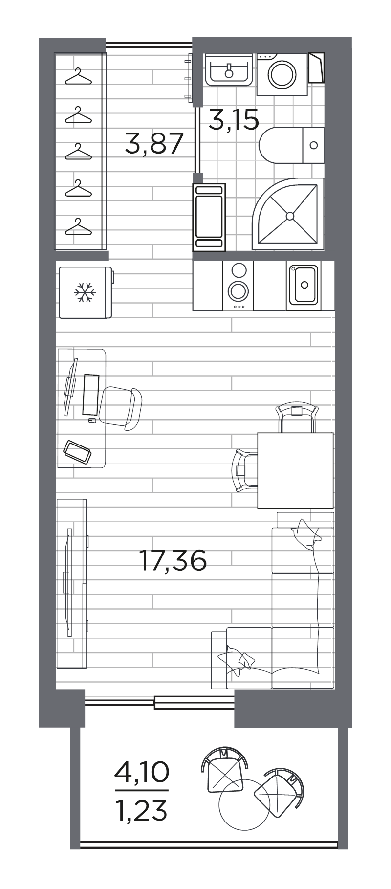 Продажа студии Санкт-Петербург г., Суздальское ш.,  к. 611