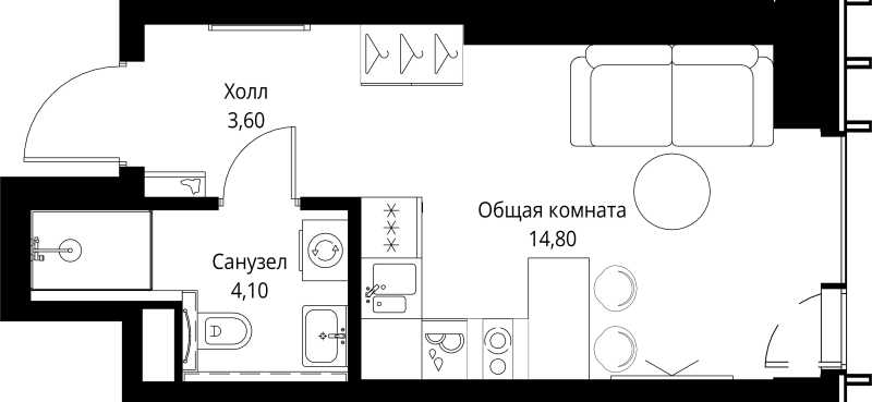 Продажа студии Москва г., Верейская ул.,  к. 1.6