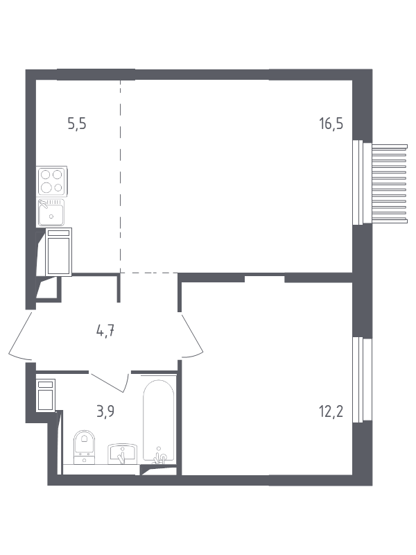 Продажа 1-комн квартиры в новостройке Мытищи г., 1-й Стрелковый пер.,  к. 4.1