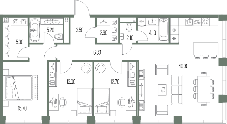 Продажа 3-комн квартиры в новостройке Москва г., Ленинградское ш.,  к. 7.2