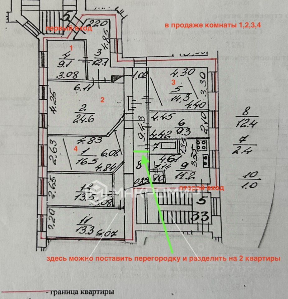 Продажа комнаты улица Глинки, 1
