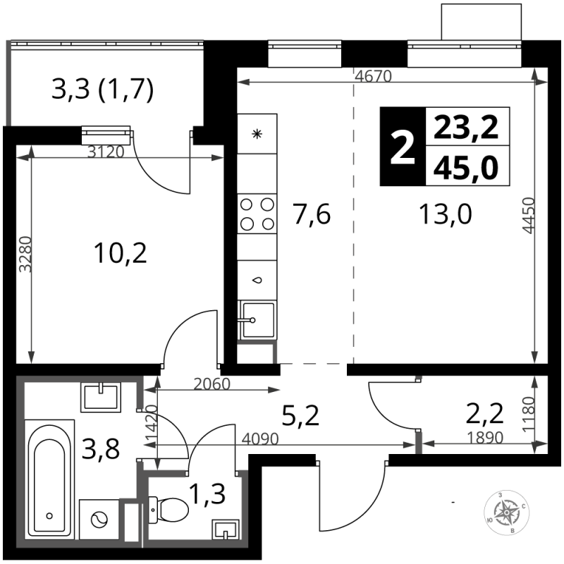 Продажа 1-комн квартиры в новостройке Видное г., Старо-Нагорная ул.,  к. 10