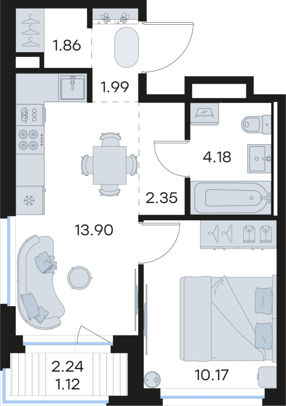 Продажа 1-комн квартиры в новостройке Новоселье п., Ольховая ул.,  к. 3