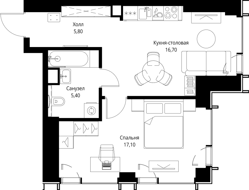 Продажа 1-комн квартиры в новостройке Москва г., Верейская ул.,  к. 1.6