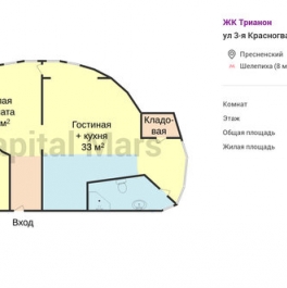Аренда 3-комн квартиры на вторичном рынке Красногвардейская 3-я ул,  д. 3