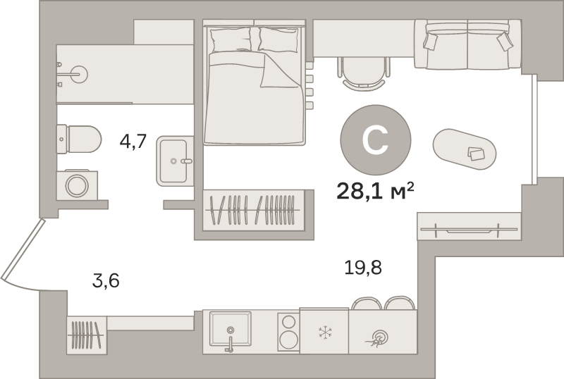 Продажа студии Москва г., Огородный проезд,  к. 1