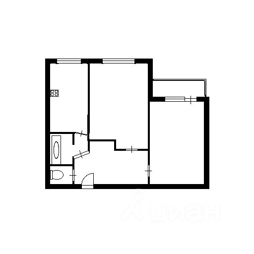 Аренда 2-комн квартиры на вторичном рынке Российский проспект, 3К1