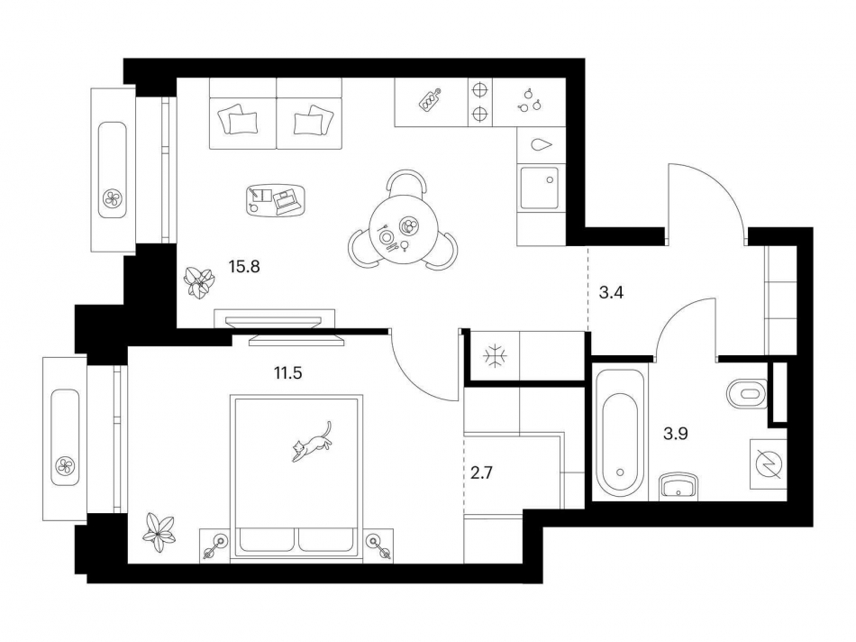 Продажа 1-комн квартиры в новостройке Середневский лес, корп. 2.1.4