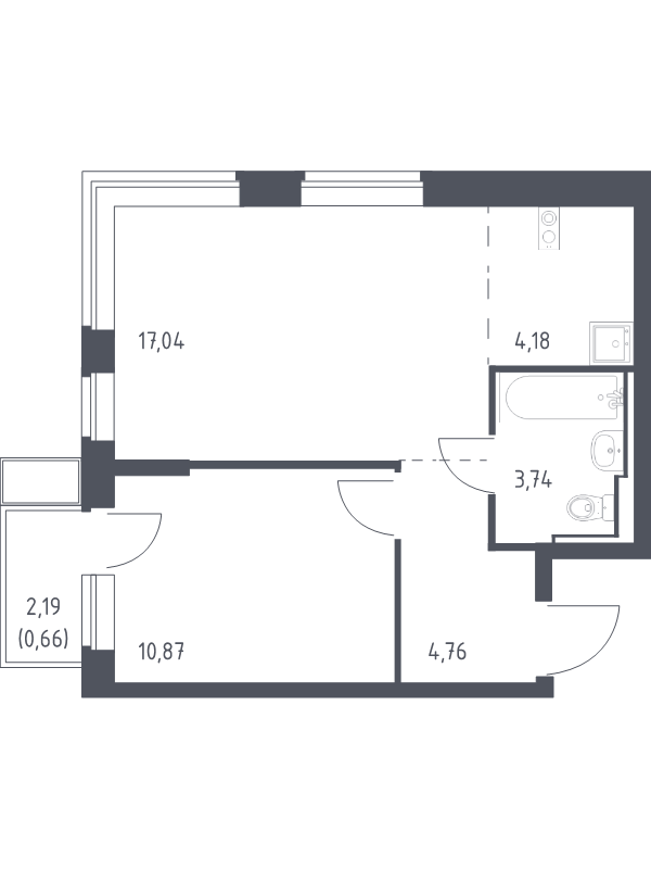 Продажа 1-комн квартиры в новостройке Горки Ленинские пгт, Каширское ш.,  к. 16.2