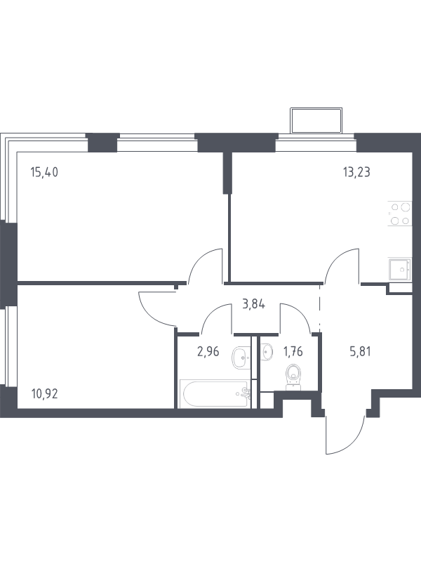Продажа 2-комн квартиры в новостройке Горки Ленинские пгт, Каширское ш.,  к. 17