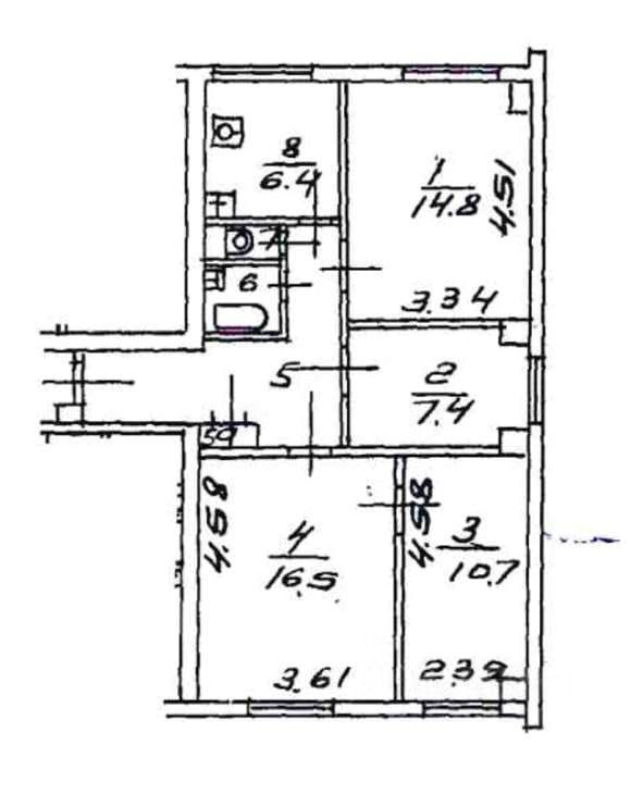 Продажа 4-комн квартиры на вторичном рынке Азовская улица, 23
