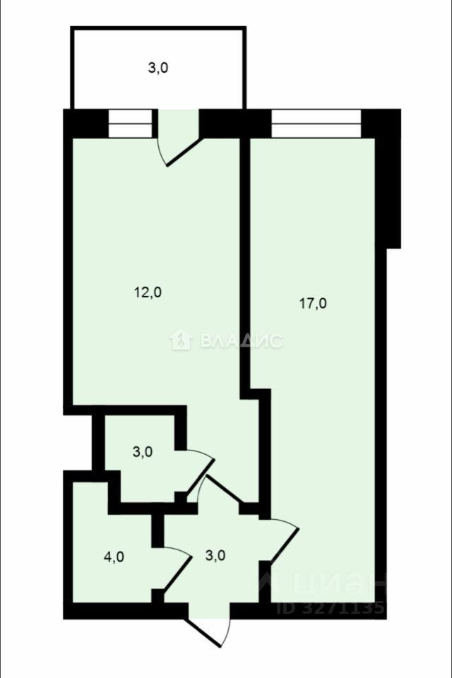 Продажа 1-комн квартиры на вторичном рынке Мурино, бульвар Менделеева, 12к1