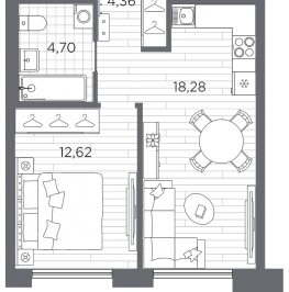 Продажа 1-комн квартиры в новостройке Санкт-Петербург г., Шкиперский проток,  к. 1
