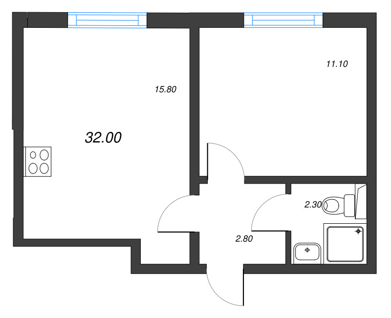Продажа 1-комн квартиры в новостройке Ковалево п., Поперечная ул.,  к. 15