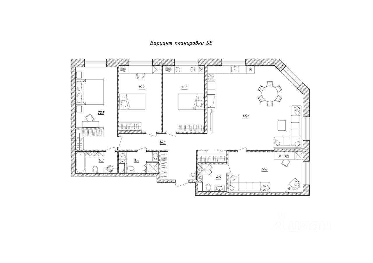 Продажа 5-комн квартиры на вторичном рынке проезд Петровская коса, 6к1