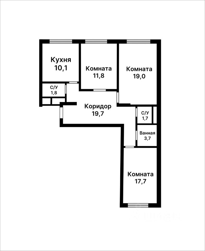 Аренда 3-комн квартиры на вторичном рынке Хорошевское шоссе, 12к1
