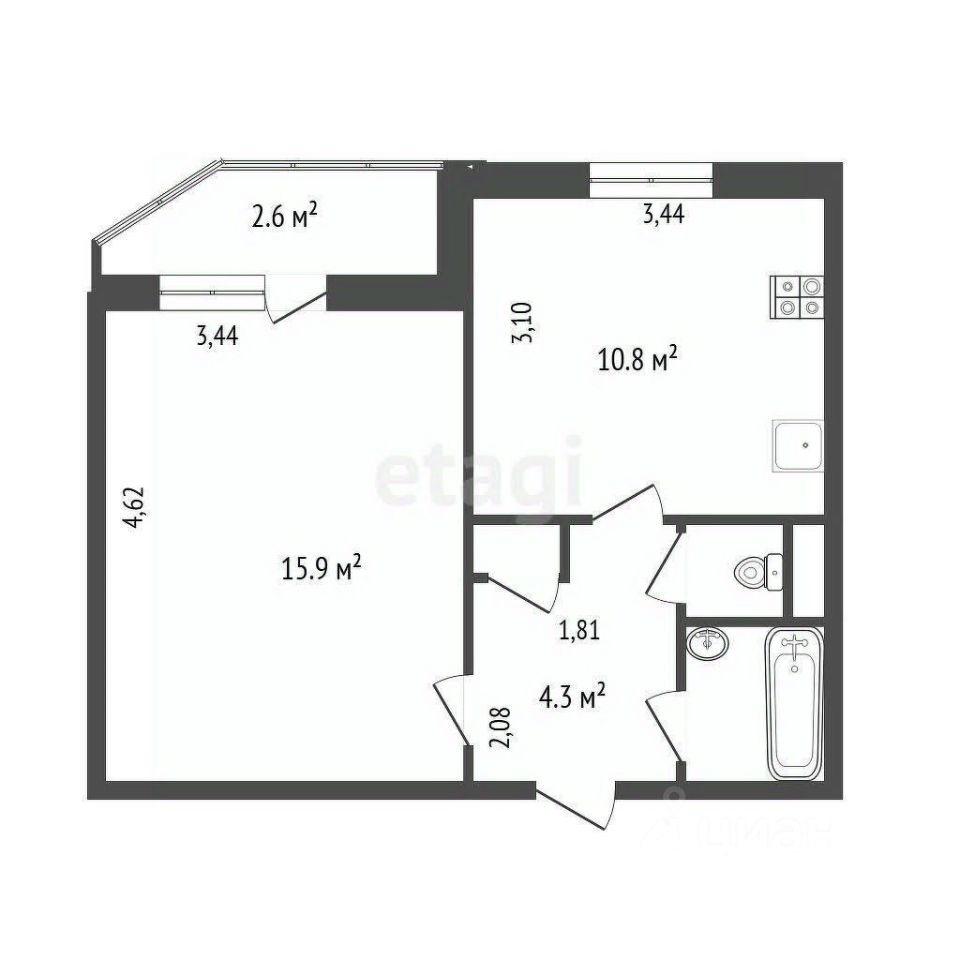 Продажа 1-комн квартиры на вторичном рынке Туристская улица, 8К3