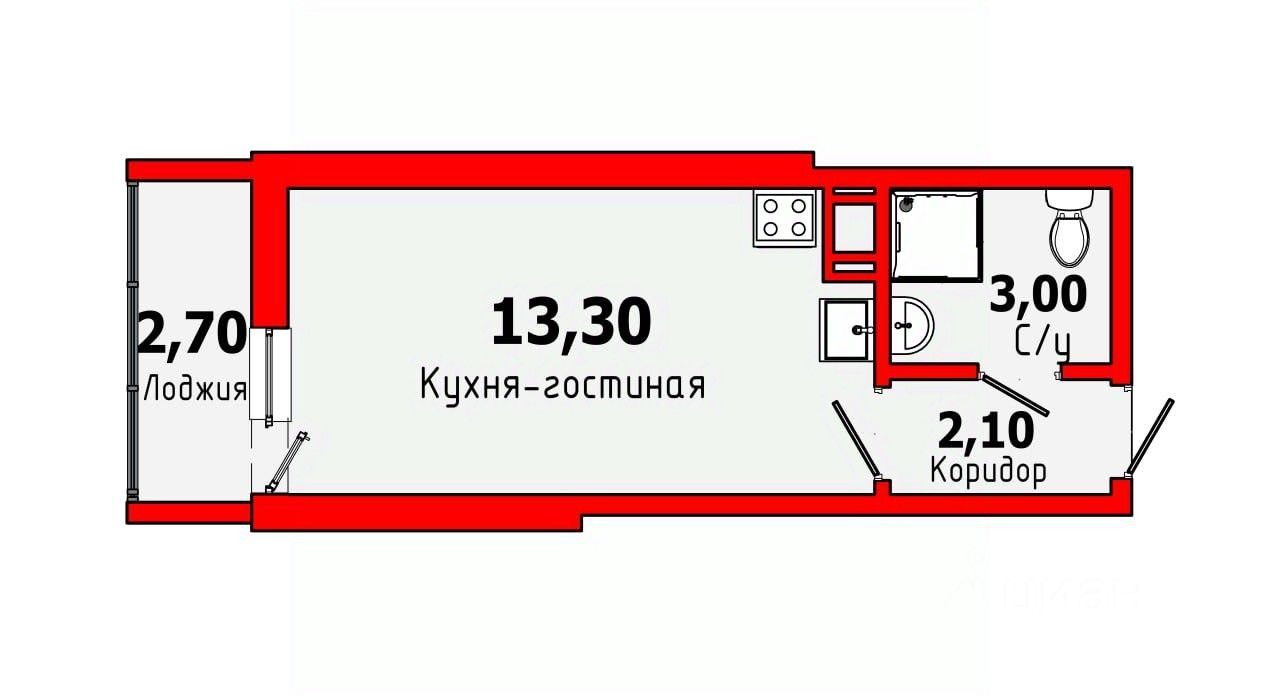 Продажа студии Ломоносов, Михайловская улица,  д. 51