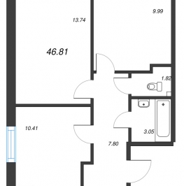 Продажа 2-комн квартиры в новостройке Янино-1 д., Заводская ул.,  к. В