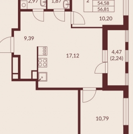 Продажа 2-комн квартиры в новостройке Мурино, ул Шоссе в Лаврики,  д. 49