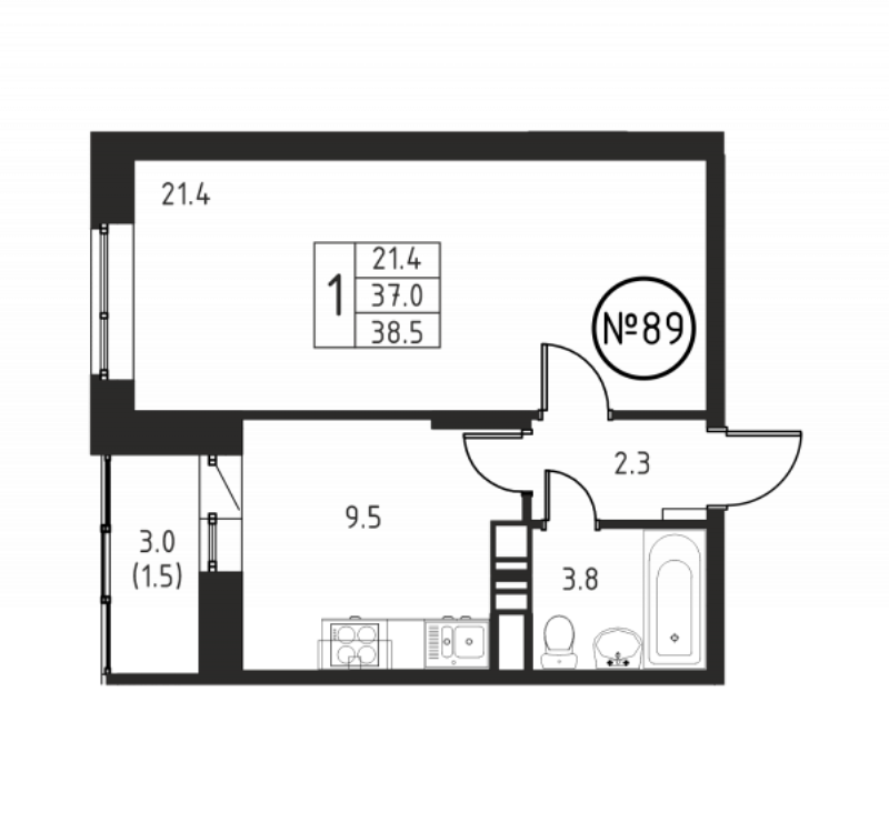 Продажа 1-комн квартиры в новостройке Домодедово с., Жуковского ул.,  к. 4
