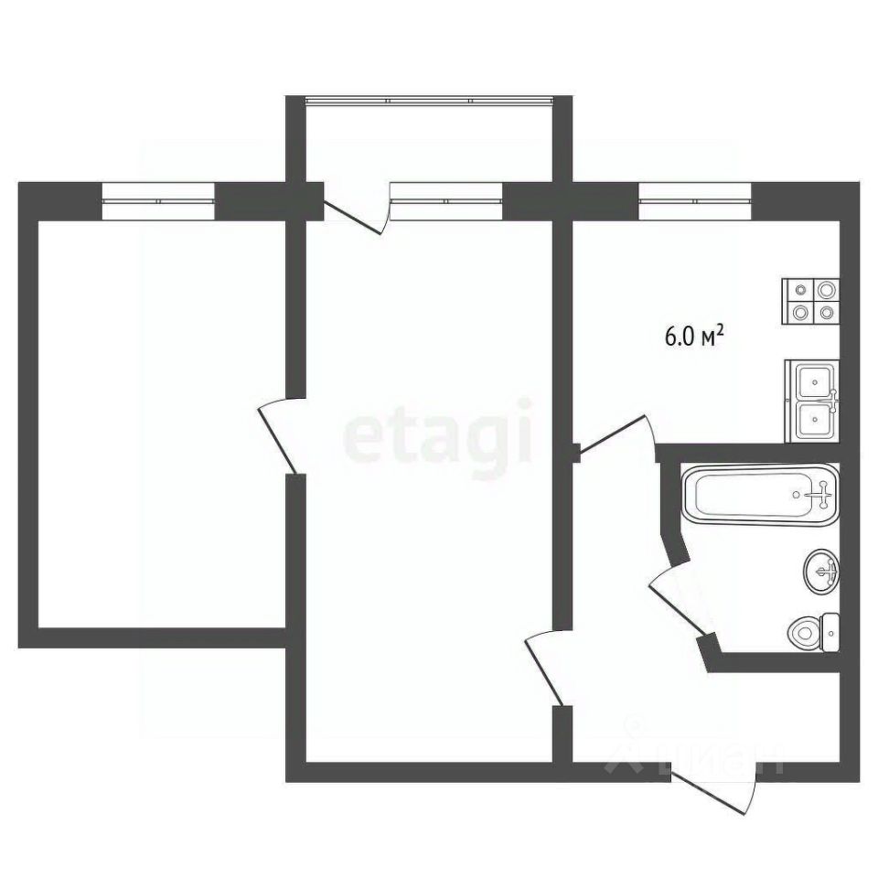 Продажа 2-комн квартиры на вторичном рынке Решетниково пгт, улица Молодежная, 8