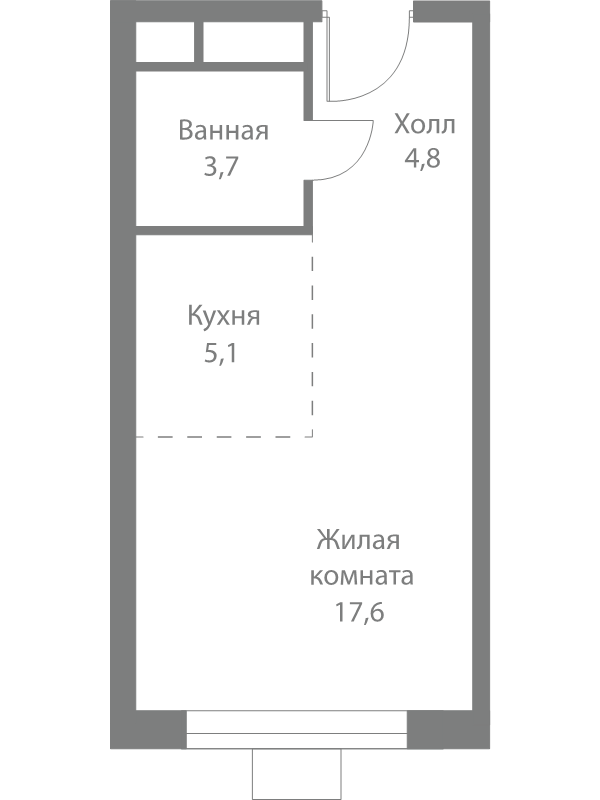 Продажа студии Москва г., Сколковское ш.,  к. 4