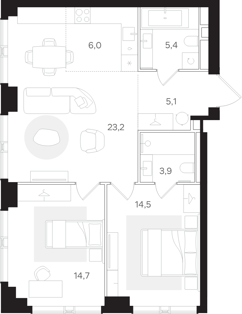 Продажа 2-комн квартиры в новостройке Москва г., Большая Тульская ул.,  к. Б