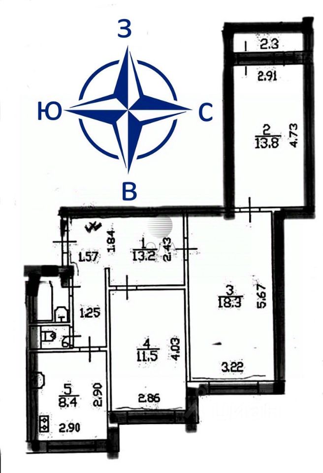 Продажа 3-комн квартиры на вторичном рынке Школьная улица, 126к2