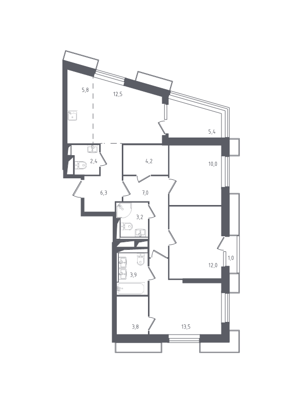 Продажа 3-комн квартиры в новостройке Раздоры д., Мякининское ш.,  к. 20
