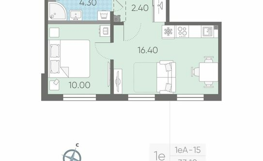 Продажа 1-комн квартиры на вторичном рынке Ковалёво, Поперечная улица,  д. 1 к1