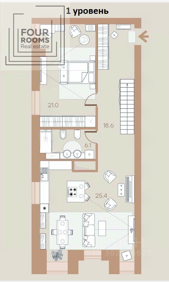 Продажа 3-комн квартиры на вторичном рынке Светлановский проспект, 45