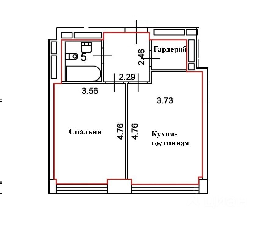 Аренда 2-комн квартиры на вторичном рынке Гжатская улица, 5к3