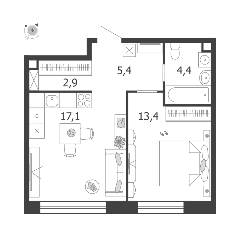 Продажа 1-комн квартиры в новостройке Москва г., Автозаводская ул.,  к. 3.9