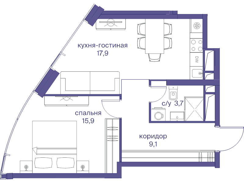 Продажа 1-комн квартиры в новостройке Москва г., Сергея Макеева ул.,  к. 3
