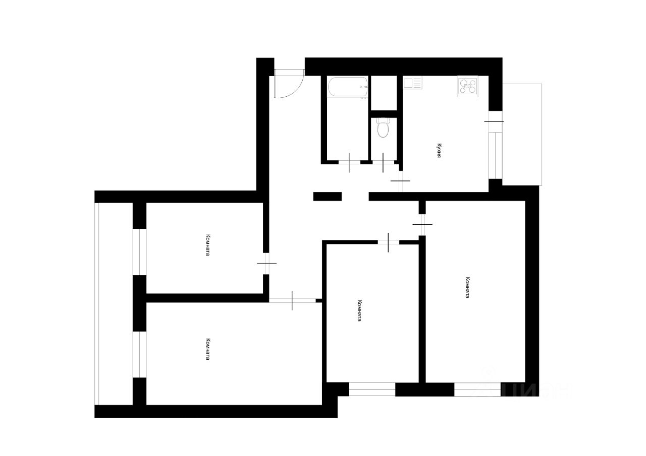 Продажа 4-комн квартиры на вторичном рынке улица Летчика Грицевца, 16