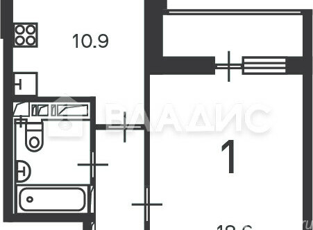 Продажа 1-комн квартиры на вторичном рынке ул Полярная,  д. 3/1