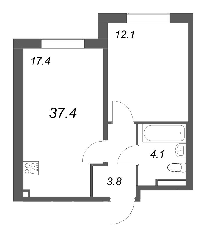 Продажа 1-комн квартиры в новостройке Шушары п., Пулковское ш.,  к. 3