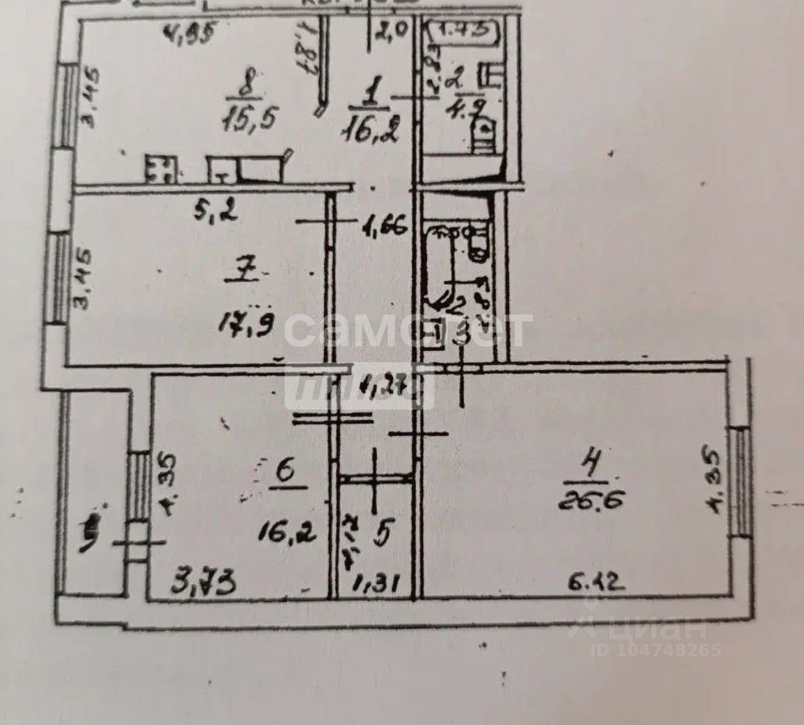 Продажа 3-комн квартиры на вторичном рынке Лобня, улица Крупской, 12а