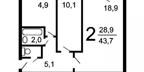 2-комн квартира улица Фабрициуса,  д. 33 к2