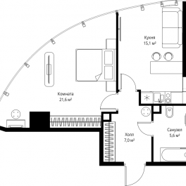 Продажа 1-комн квартиры в новостройке Москва г., 1-й Красногвардейский проезд,  к. 1