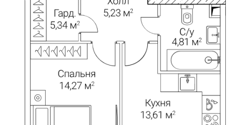 1-комн квартира Москва г., 2-й Хорошёвский проезд,  к. 2
