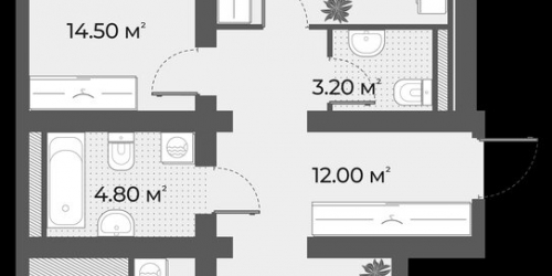 2-комн квартира Зеленогорская улица,  д. 3