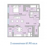 Планировка ЖК Каширка.LIKE, 10.6 м2