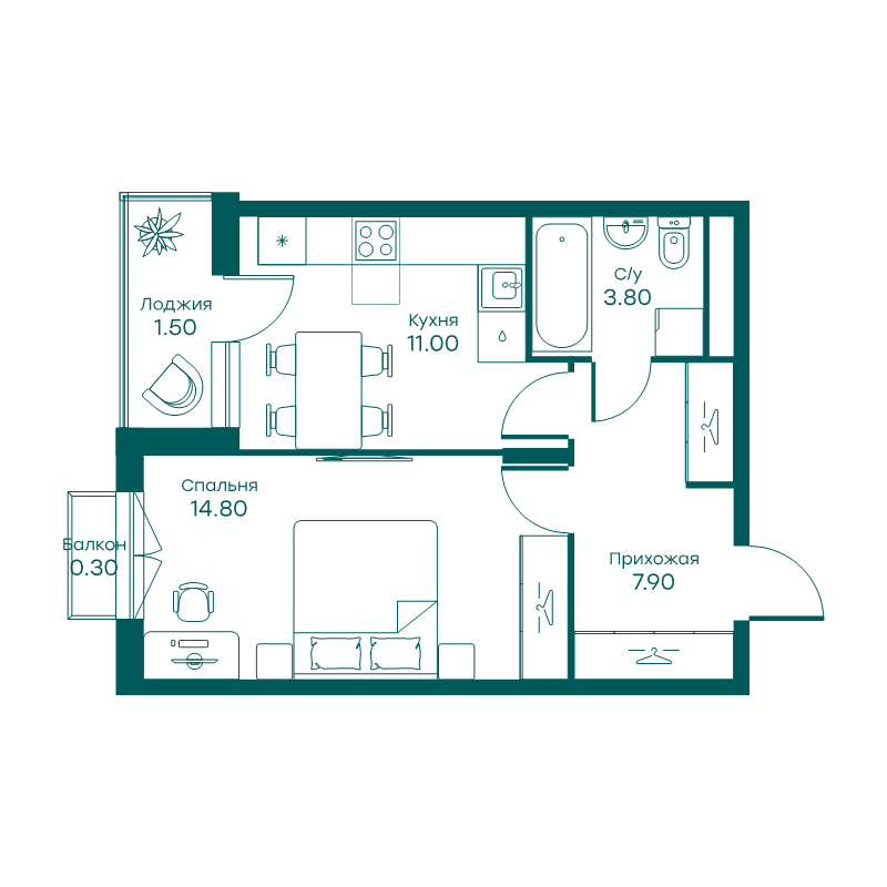 Продажа 1-комн квартиры в новостройке Перхушково с., Окружная ул.,  к. 5