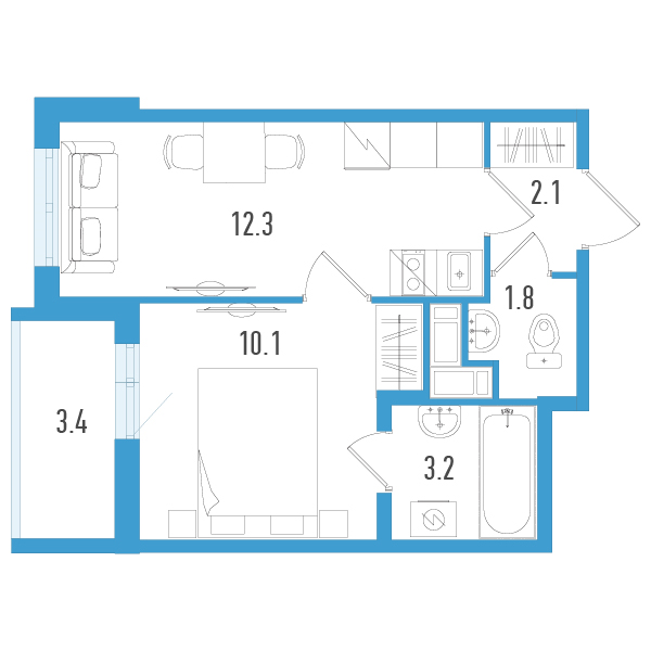 Продажа 1-комн квартиры в новостройке Шушары п., Школьная ул.,  к. 5