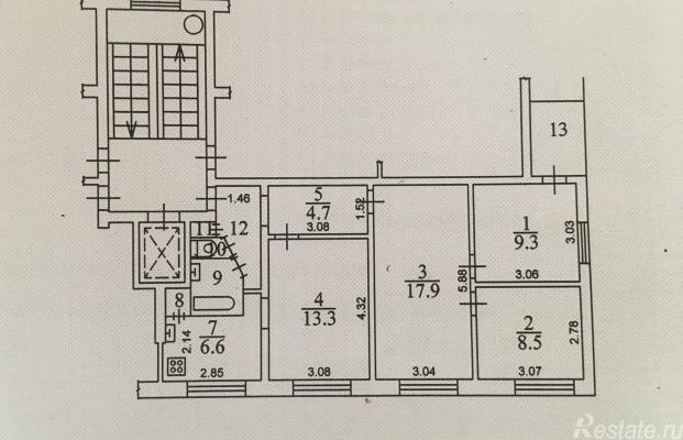 Продажа 4-комн квартиры на вторичном рынке 60 лет комсомола,  д. 7